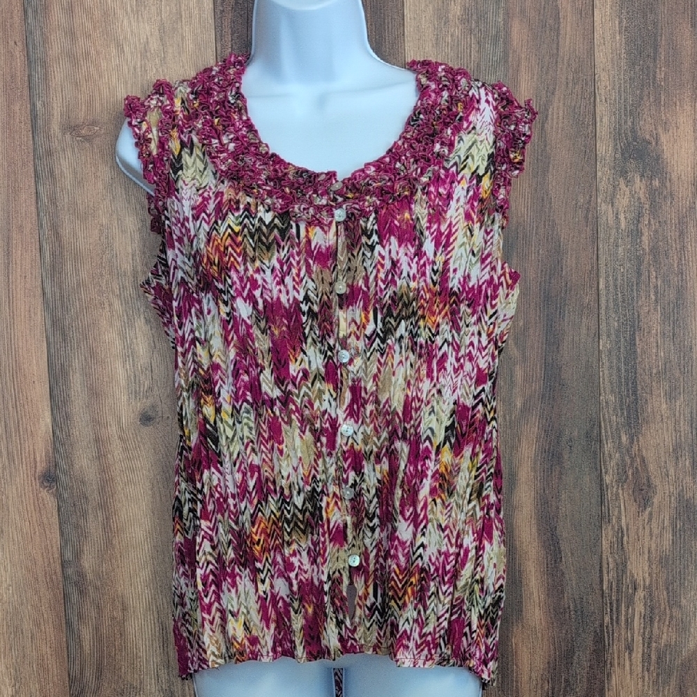 Cato Multicolor Sleeveless Blouse L                   -728L